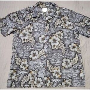 Naniloa Shirt Mens 2XL Floral Hawaiian Aloha Made In Hawaii Button Up